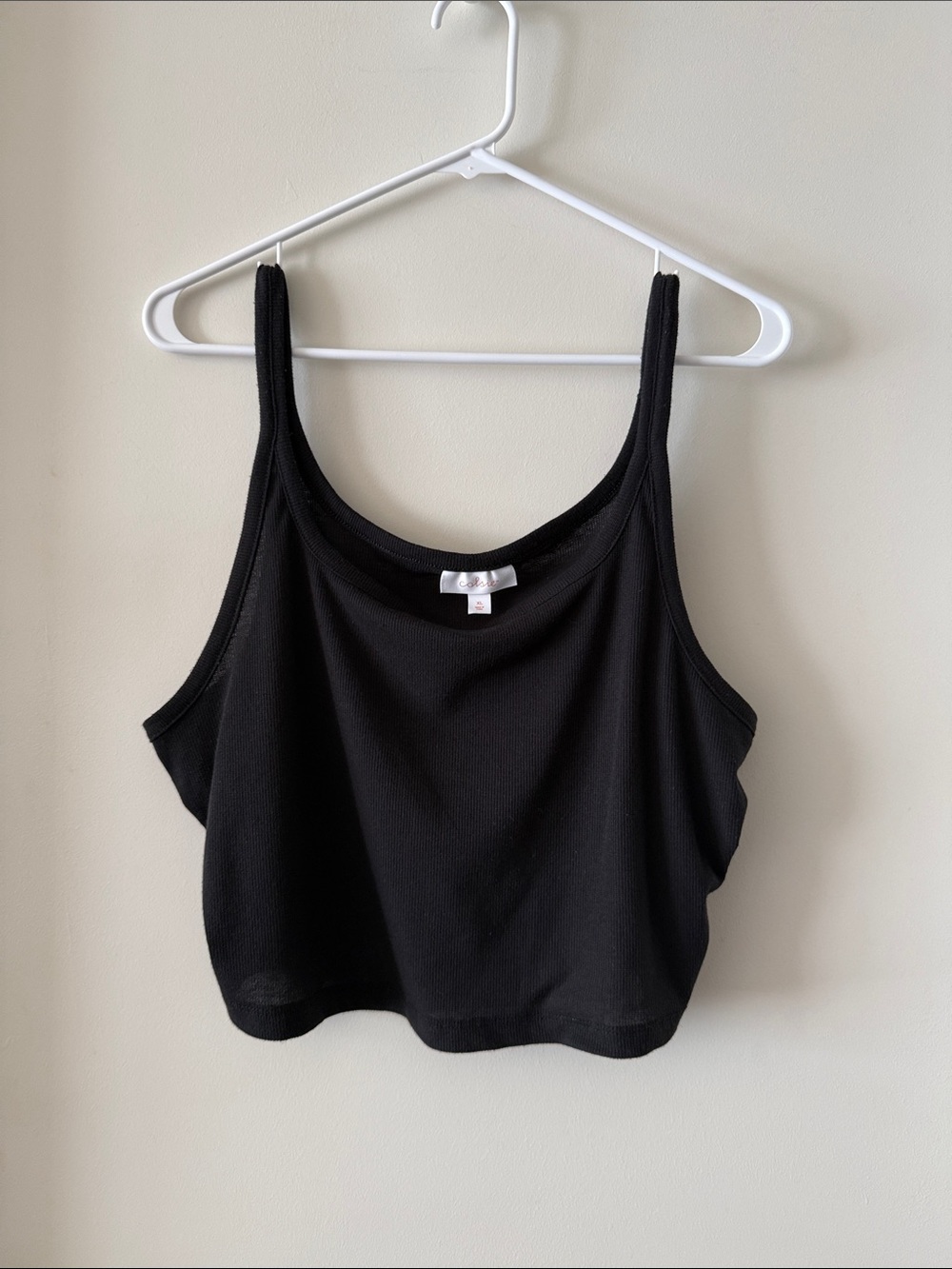 Colsie Lightweight Ribbed Crop Tank